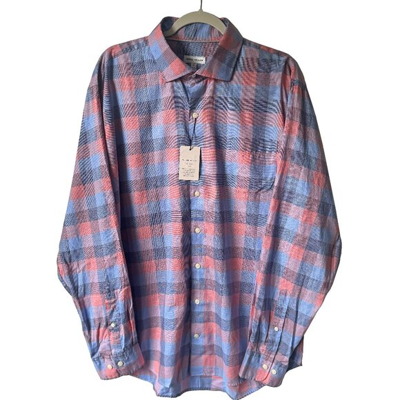 Peter Millar Other - Peter Millar Boothbay Summer Soft Cotton Button Front Plaid Shirt Size XL NWT